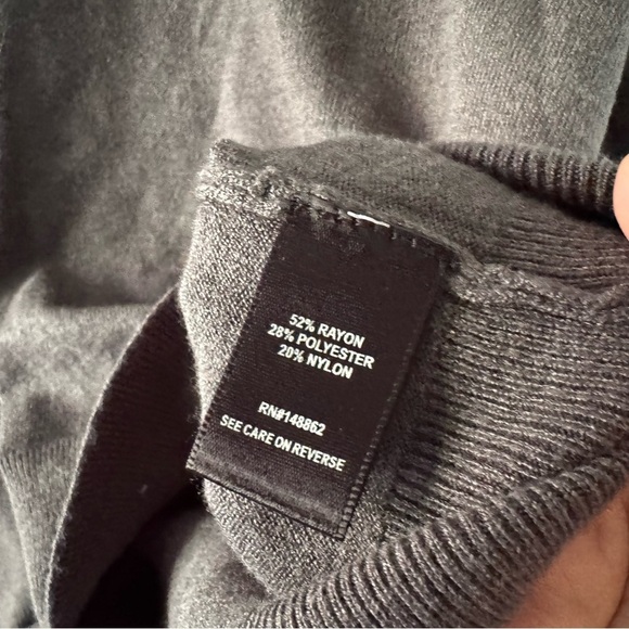 Torrid Everyday Soft Pullover Tunic Crew Sweater Charcoal Size 2 (18/20) V-Neck - Picture 6 of 12